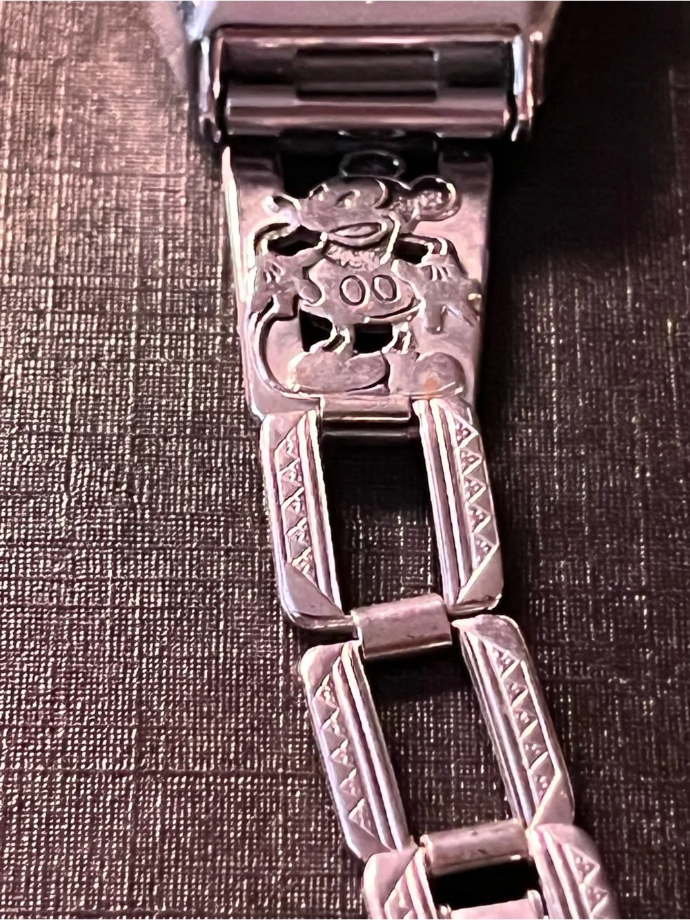Vintage 1930s Ingersoll Mickey Mouse Watch WDP Tonneau Rare Original Link Band